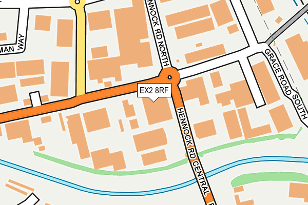 EX2 8RF map - OS OpenMap – Local (Ordnance Survey)