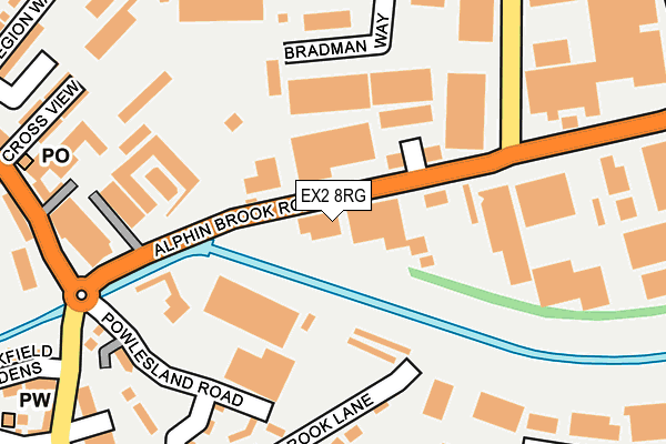 EX2 8RG map - OS OpenMap – Local (Ordnance Survey)