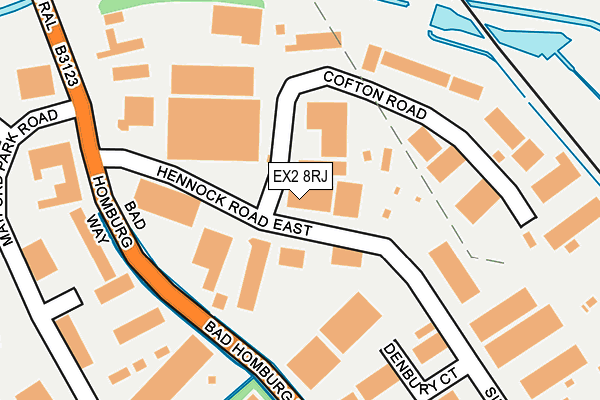 EX2 8RJ map - OS OpenMap – Local (Ordnance Survey)
