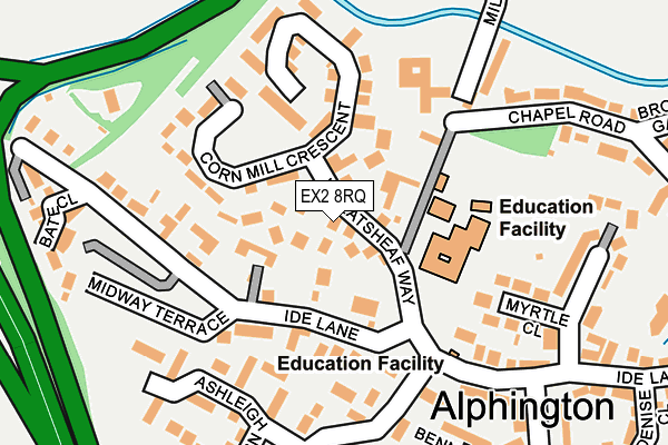EX2 8RQ map - OS OpenMap – Local (Ordnance Survey)