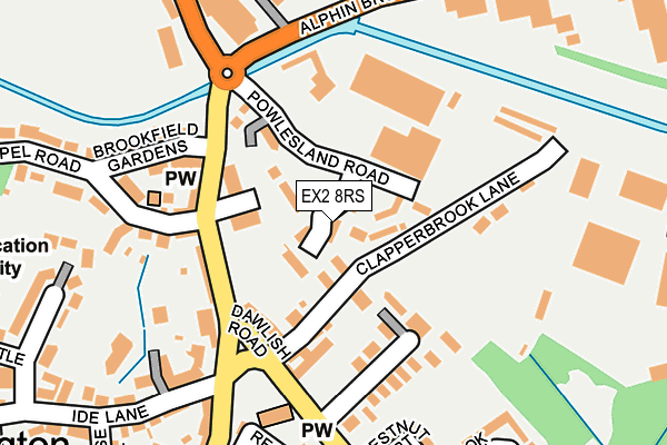 EX2 8RS map - OS OpenMap – Local (Ordnance Survey)