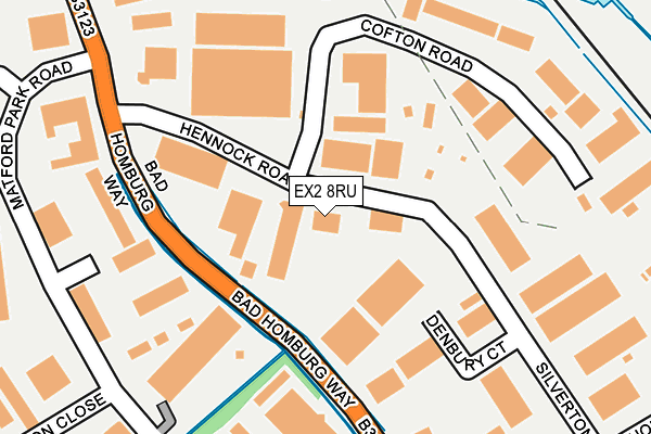 EX2 8RU map - OS OpenMap – Local (Ordnance Survey)