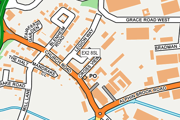 EX2 8SL map - OS OpenMap – Local (Ordnance Survey)