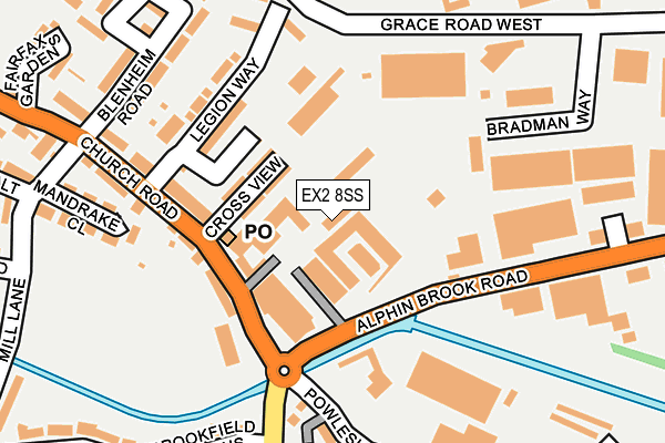 EX2 8SS map - OS OpenMap – Local (Ordnance Survey)