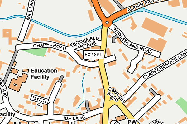 EX2 8ST map - OS OpenMap – Local (Ordnance Survey)