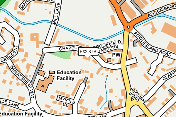 EX2 8TB map - OS OpenMap – Local (Ordnance Survey)