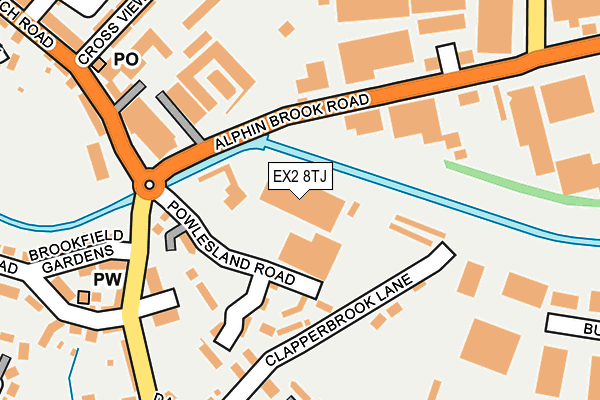 EX2 8TJ map - OS OpenMap – Local (Ordnance Survey)