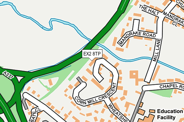 EX2 8TP map - OS OpenMap – Local (Ordnance Survey)
