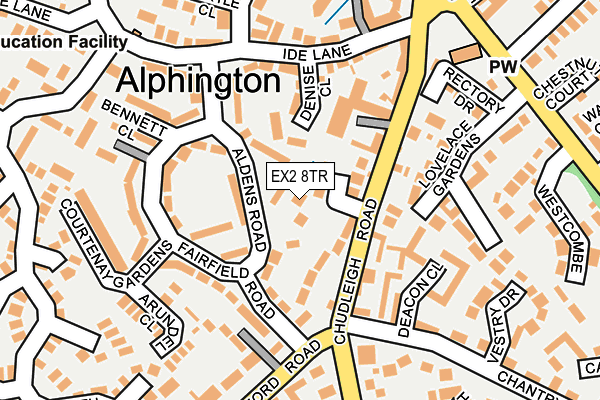 EX2 8TR map - OS OpenMap – Local (Ordnance Survey)