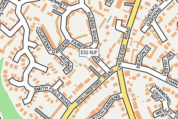 EX2 8UF map - OS OpenMap – Local (Ordnance Survey)