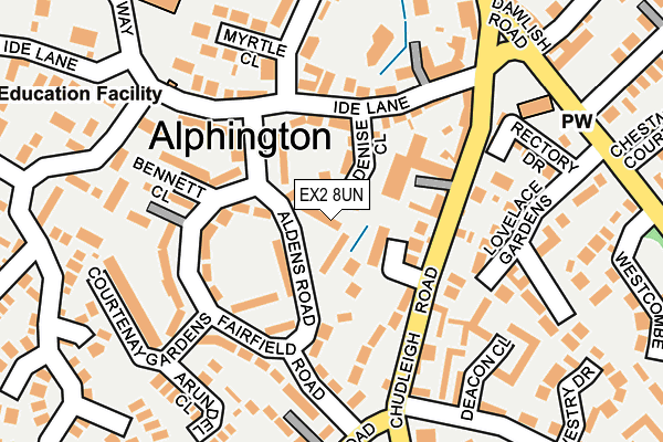 EX2 8UN map - OS OpenMap – Local (Ordnance Survey)