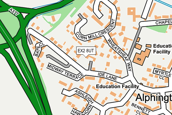 EX2 8UT map - OS OpenMap – Local (Ordnance Survey)
