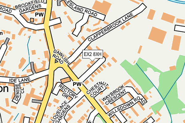 EX2 8XH map - OS OpenMap – Local (Ordnance Survey)