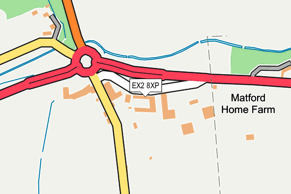 EX2 8XP map - OS OpenMap – Local (Ordnance Survey)