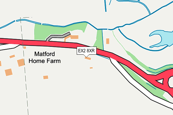 EX2 8XR map - OS OpenMap – Local (Ordnance Survey)