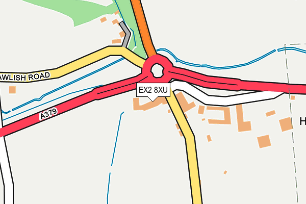 EX2 8XU map - OS OpenMap – Local (Ordnance Survey)