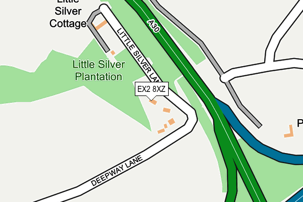 EX2 8XZ map - OS OpenMap – Local (Ordnance Survey)