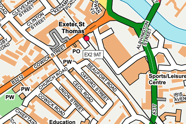 EX2 9AT map - OS OpenMap – Local (Ordnance Survey)