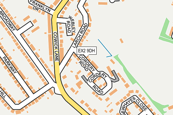 EX2 9DH map - OS OpenMap – Local (Ordnance Survey)