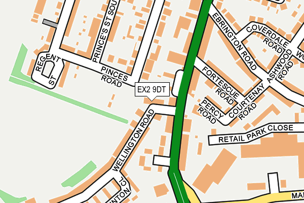 EX2 9DT map - OS OpenMap – Local (Ordnance Survey)