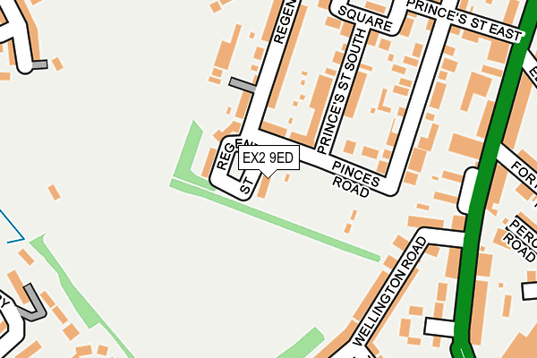 EX2 9ED map - OS OpenMap – Local (Ordnance Survey)