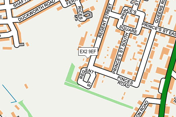 EX2 9EF map - OS OpenMap – Local (Ordnance Survey)