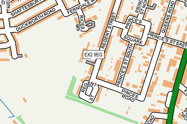 EX2 9EG map - OS OpenMap – Local (Ordnance Survey)