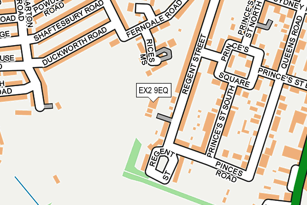 EX2 9EQ map - OS OpenMap – Local (Ordnance Survey)