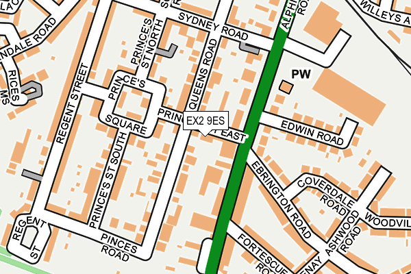 EX2 9ES map - OS OpenMap – Local (Ordnance Survey)