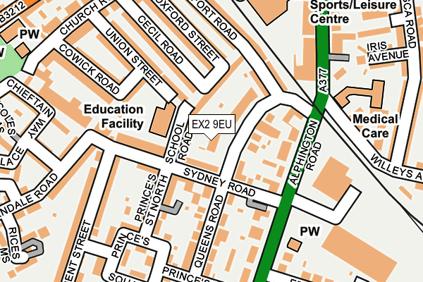 EX2 9EU map - OS OpenMap – Local (Ordnance Survey)