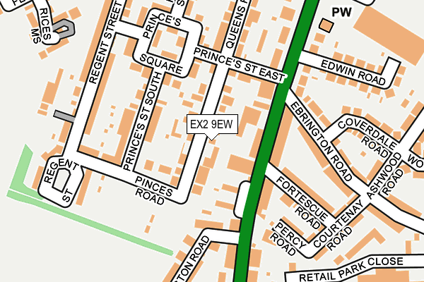 EX2 9EW map - OS OpenMap – Local (Ordnance Survey)