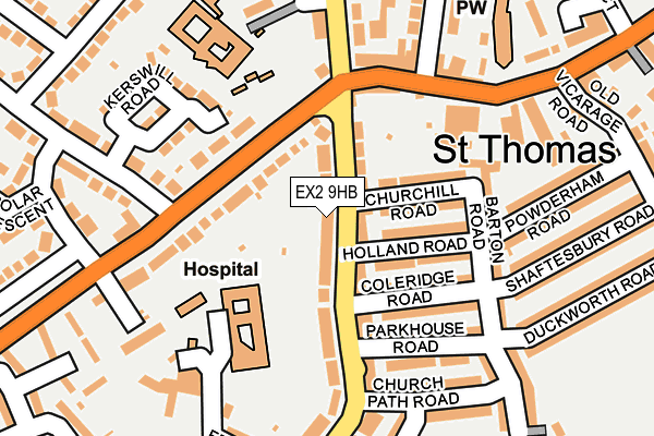 EX2 9HB map - OS OpenMap – Local (Ordnance Survey)