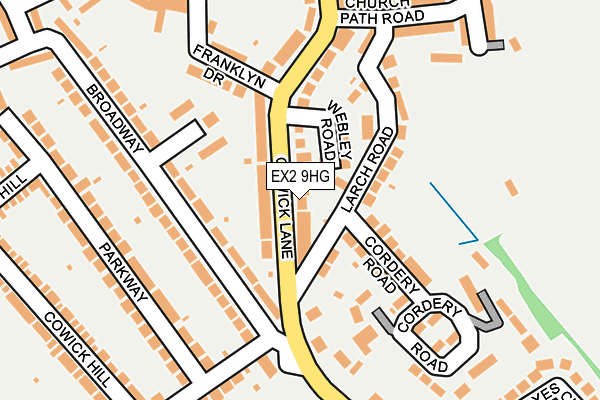 EX2 9HG map - OS OpenMap – Local (Ordnance Survey)