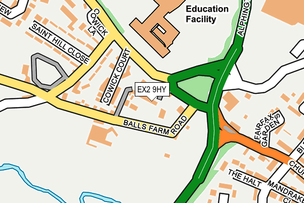 EX2 9HY map - OS OpenMap – Local (Ordnance Survey)