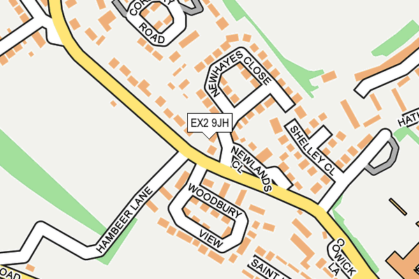 EX2 9JH map - OS OpenMap – Local (Ordnance Survey)