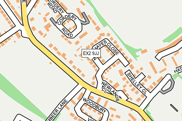 EX2 9JJ map - OS OpenMap – Local (Ordnance Survey)