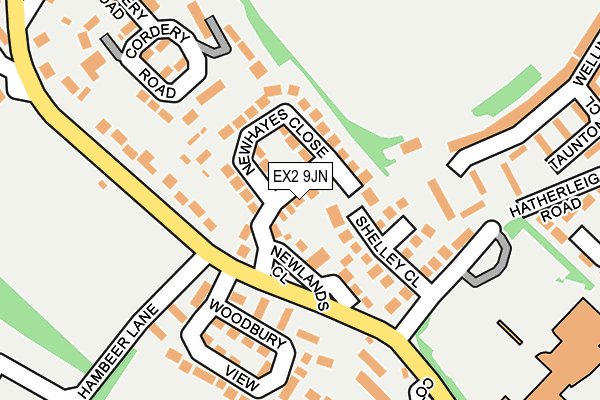 EX2 9JN map - OS OpenMap – Local (Ordnance Survey)