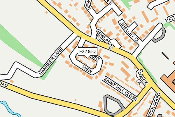 EX2 9JQ map - OS OpenMap – Local (Ordnance Survey)