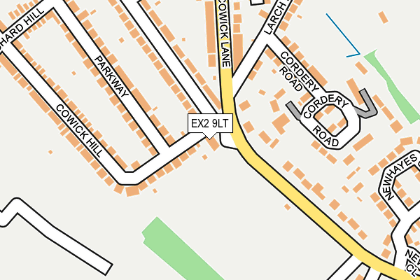 EX2 9LT map - OS OpenMap – Local (Ordnance Survey)