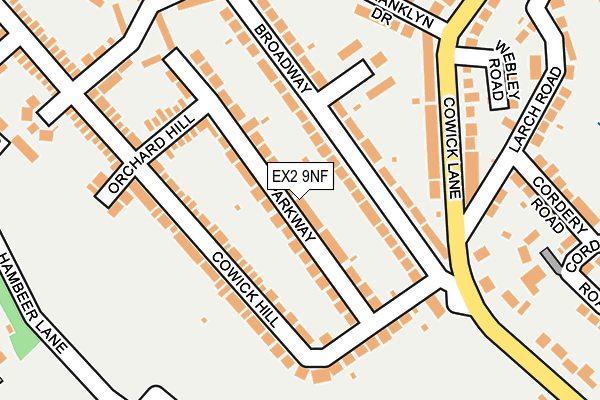 EX2 9NF map - OS OpenMap – Local (Ordnance Survey)