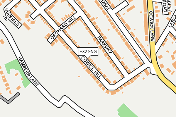 EX2 9NG map - OS OpenMap – Local (Ordnance Survey)