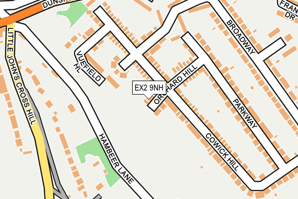 EX2 9NH map - OS OpenMap – Local (Ordnance Survey)