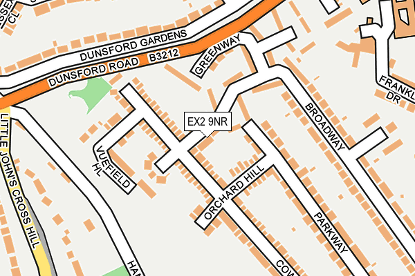 EX2 9NR map - OS OpenMap – Local (Ordnance Survey)