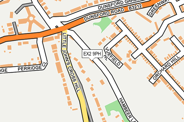 EX2 9PH map - OS OpenMap – Local (Ordnance Survey)