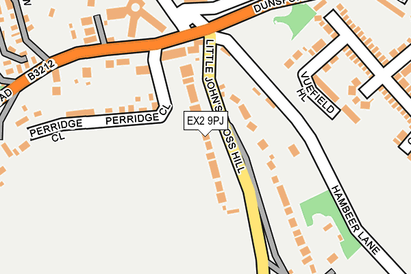 EX2 9PJ map - OS OpenMap – Local (Ordnance Survey)