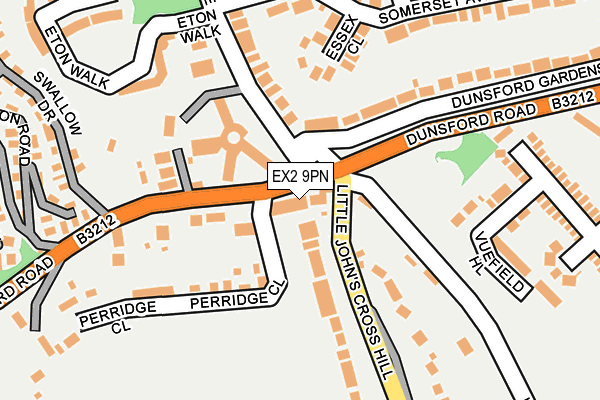 EX2 9PN map - OS OpenMap – Local (Ordnance Survey)