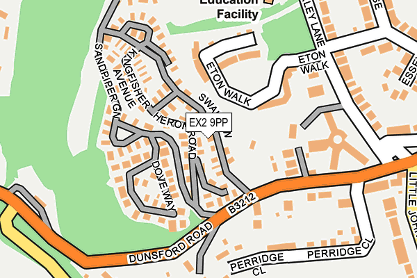 EX2 9PP map - OS OpenMap – Local (Ordnance Survey)