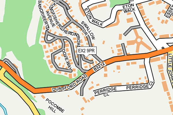 EX2 9PR map - OS OpenMap – Local (Ordnance Survey)