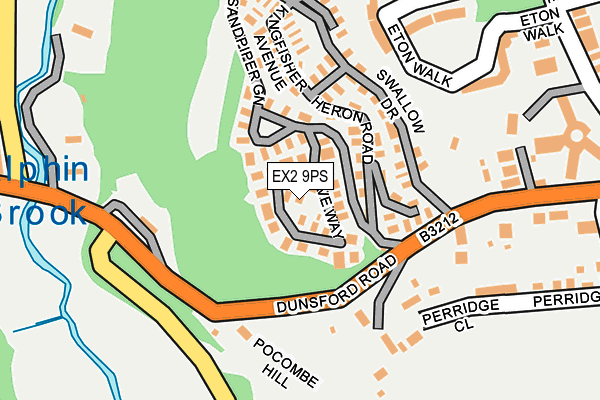 EX2 9PS map - OS OpenMap – Local (Ordnance Survey)