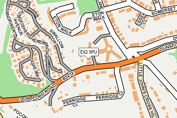 EX2 9PU map - OS OpenMap – Local (Ordnance Survey)